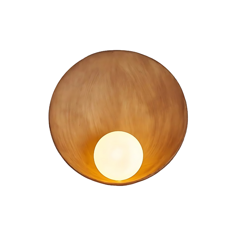 Serenity Modern Resin Japandi Metal Wall Lamp