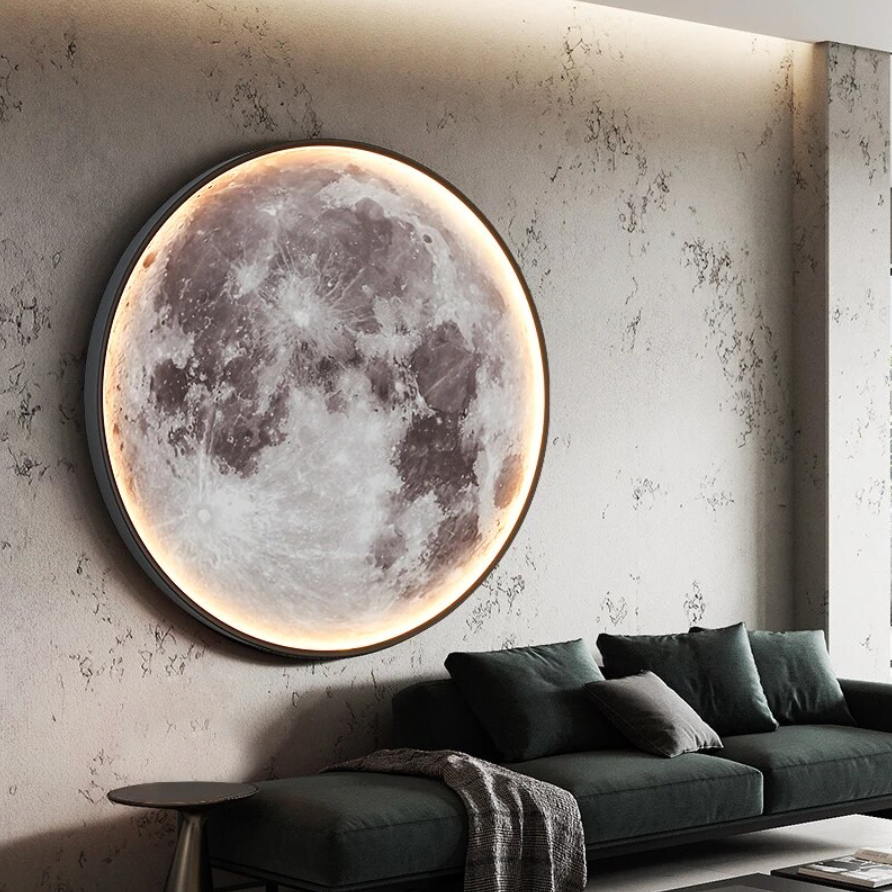 Wall Decor, Moon Art Print, Full Moon, Moon Wall Art Printed